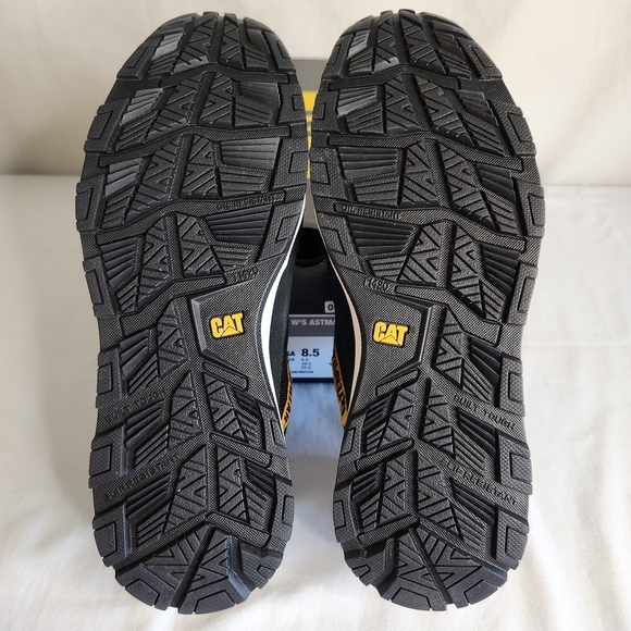 Caterpillar Womens Composite Toe Non Metallic Black and Yellow Sneakers New - Picture 9 of 9